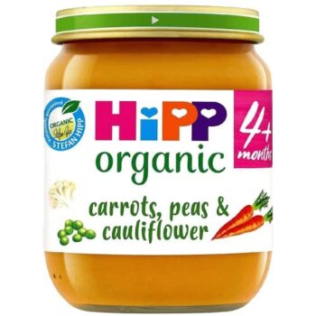 HiPP Organic Carrots Cauliflower & Peas Baby Food Jar 4+ Months (125g)