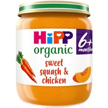 HiPP Organic Sweet Squash & Chicken Baby Food Jar 6+ Months (125g)