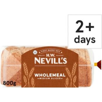 H.W. Nevill's Medium Sliced Wholemeal Bread (800g)