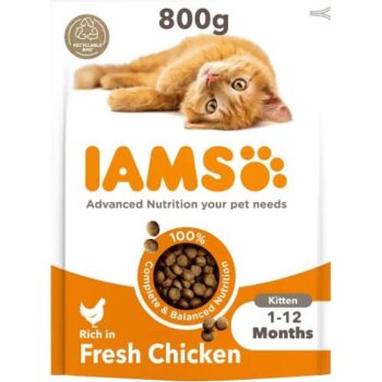 Iams for Vitality Kitten Food with Fresh Chicken (800g)