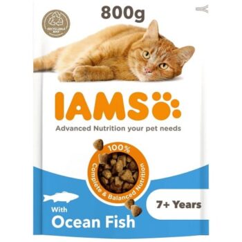 Iams Senior Cat Food With Ocean Fish (800g)
