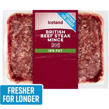 Iceland British Beef Steak Mince 12% Fat