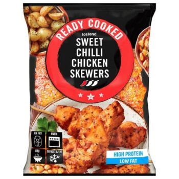 Iceland Ready Cooked Sweet Chilli Chicken Skewers (340g)