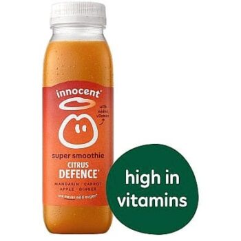 Innocent Citrus Defence Super Smoothie Mandarin Carrot & Ginger with Vitamins (300ml)