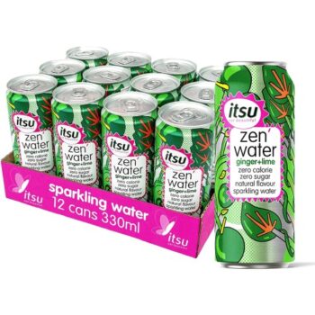 Itsu Ginger and Lime Zen Water (12 x 330ml)