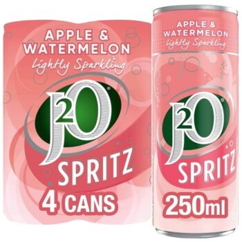 J2O Spritz Sparkling Apple & Watermelon 4 Cans (4 x 250ml)