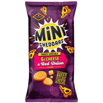 Jacob's Mini Cheddars Cheese & Red Onion (6 x 23g)