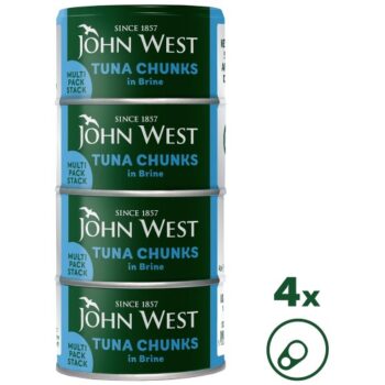 John West Tuna Chunks in Brine (102g Drained) (4 x 125g)