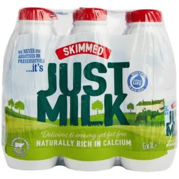 Just Milk Skimmed UHT Milk (6 x 1l)