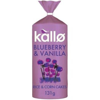 Kallo Blueberry & Vanilla Low Fat Rice & Corn Cakes (131g)