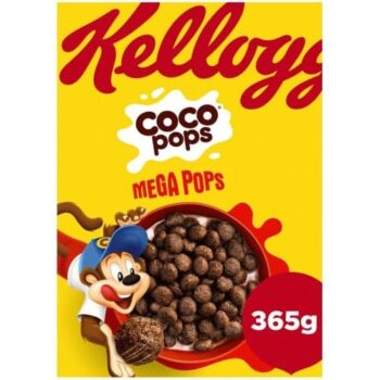 Kellogg's Coco Pops Mega Pops Chocolate Breakfast Cereal (365g)