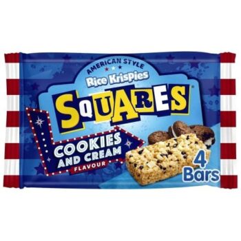 Kellogg's Rice Krispie Squares Cookies & Cream Cereal Bars (4 x 34g)