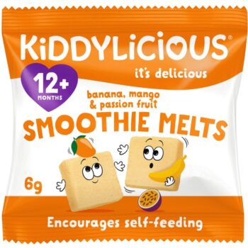 Kiddylicious Banana Mango & Passion Fruit Smoothie Melts Snack 12 Months+ (6g)