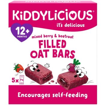 Kiddylicious Berry & Beetroot Filled Oat Bars 12+ Months (5 x 21g)