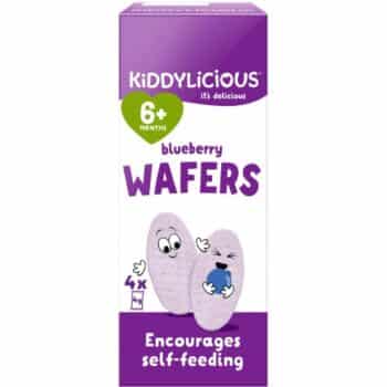 Kiddylicious Blueberry Wafers 6 Months+ Multipack Baby Snack (4 x 4g)