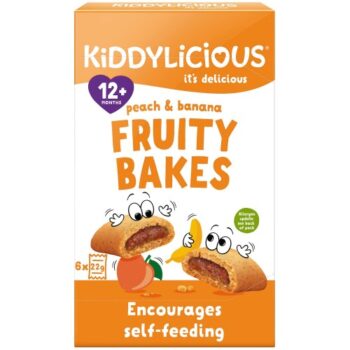 Kiddylicious Peach & Banana Fruity Bakes 6x6x22g (6 x 22g)