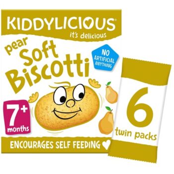 Kiddylicious Pear Soft Biscotti (6 x 20g)