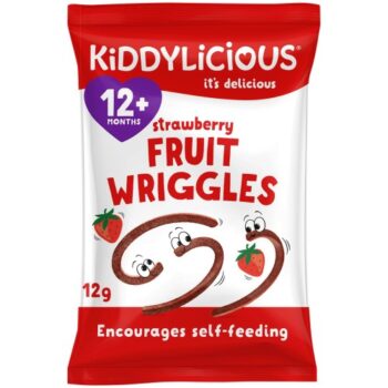 Kiddylicious Strawberry Fruit Wriggles Snack 12+ Months (12g)