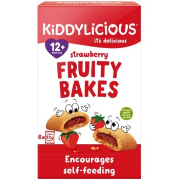 Kiddylicious Strawberry Fruity Bakes 12+ Months Multipack (6 x 22g)
