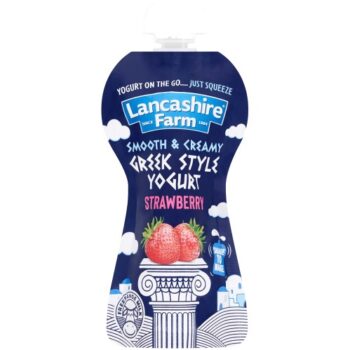 Lancashire Farm Greek Style Strawberry Yogurt Pouch (125g)