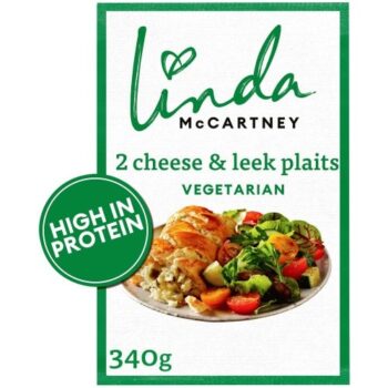 Linda McCartney's Vegetarian Cheese Leek & Red Onion Plaits (2 x 340g)