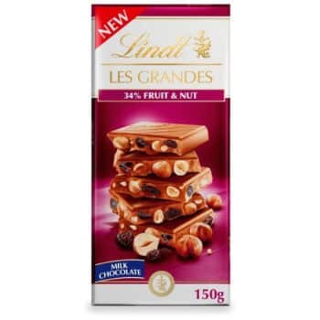 Lindt Les Grandes Milk Chocolate Fruit & Nut Bar (150g)