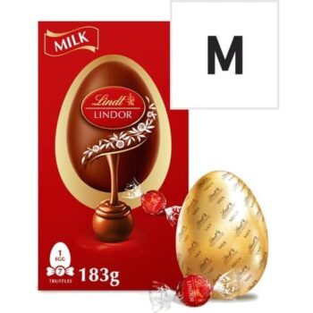 Lindt Lindor Large Milk Chocolate Easter Egg (183g)