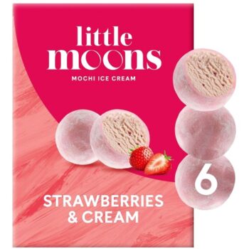 Little Moons Strawberries & Cream Mochi Ice Cream (6 x 32g)