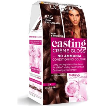 L'Oreal Paris Casting Creme Gloss Semi Permanent Hair Dye Iced Chocolate Cool Brunette Brown 515 Chocolate Truffle