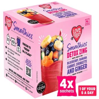 Love Struck Detox Blueberry Carrot Ginger Banana & Courgette (4 x 120g)