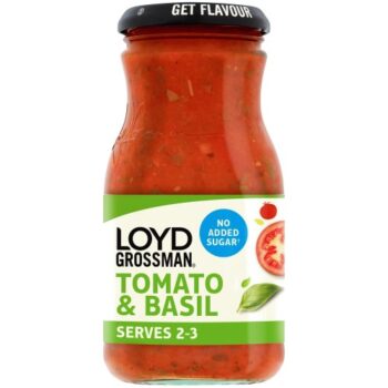 Loyd Grossman No Added Sugar Tomato & Basil Pasta Sauce (350g)