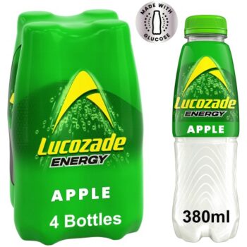 Lucozade Energy Drink Apple Blast (4 x 380ml)