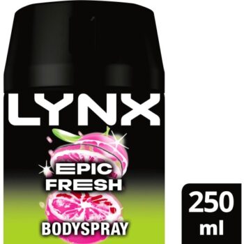 Lynx Epic Fresh Grapefruit & Tropical Pineapple Body Spray for Men (250ml)