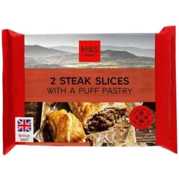 M&S 2 Steak Puff Pastry Slices (330g)