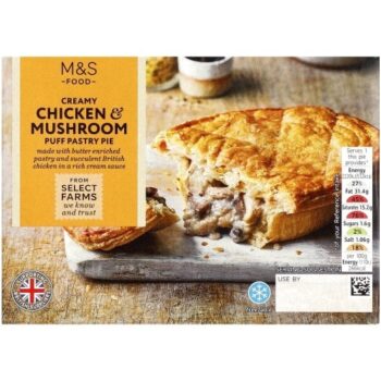 M&S Chicken & Mushroom Puff Pastry Pie (200g)