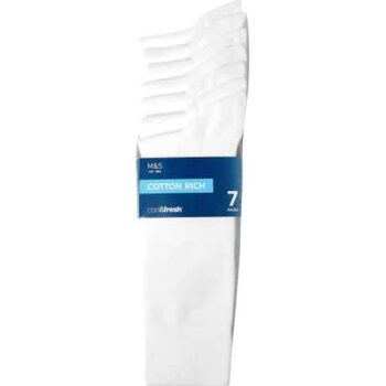 M&S Collection Cool & Fresh Socks 6-8 White