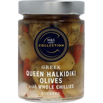 M&S Collection Greek Queen Halkidiki Olives with Chillies (295g)