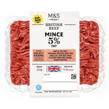 M&S Select Farms British Beef Mince 5% Fat