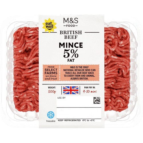 M&S Select Farms British Beef Mince 5% Fat