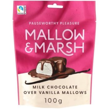 Mallow & Marsh Vanilla Marshmallows Coated in Milk Chocolate (100g)