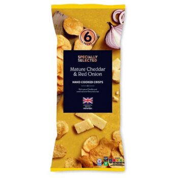 Mature Cheddar & Red Onion Hand Cooked Crisps (6)