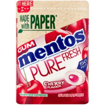 Mentos Pure Fresh Cherry Sugar Free Chewing Gum (50 x 97g)