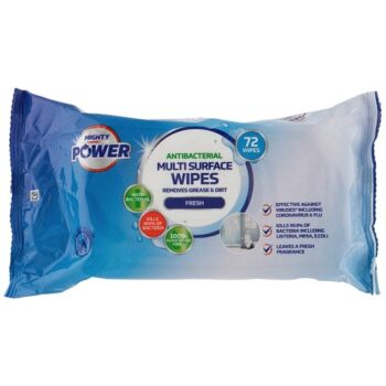 Mighty Power Antibacterial Multi Surface Wipes Fresh (72Pack)