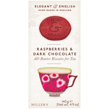 Miller's Elegant & English Raspberries & Dark Chocolate Biscuits (140g)
