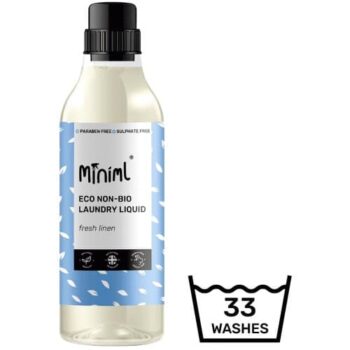 Miniml Non-Bio Laundry Liquid Fresh Linen 30 Washes (1 Litre)