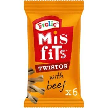 Misfits Twistos Dog Treats Chews with Beef (105g)