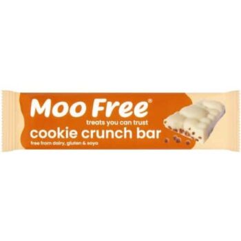 Moo Free Cookie Crunch White Choccy Bar with Crunchy Cocoa Balls (35g)