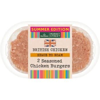 Morrisons 2 Seasoned Chicken Burgers (227g)