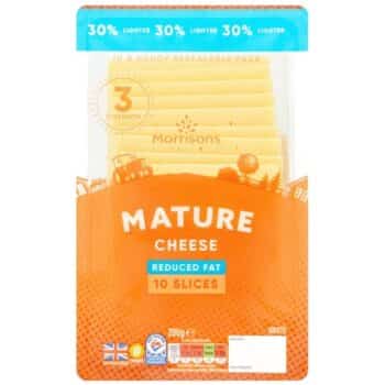 Morrisons 30% Lighter Mature Cheese Slices (200g)