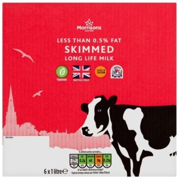 Morrisons Long Life British Skimmed Milk